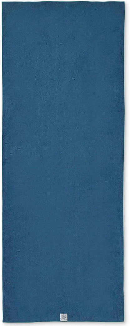 Gaiam Yoga Towel - Mat Sized Active Dry Non Slip Moisture Wicking Sweat Absorbent Microfiber Hot Yoga Towel for Women & Men | Stay-Put Corner Pockets (70" Long x 26" Wide)
