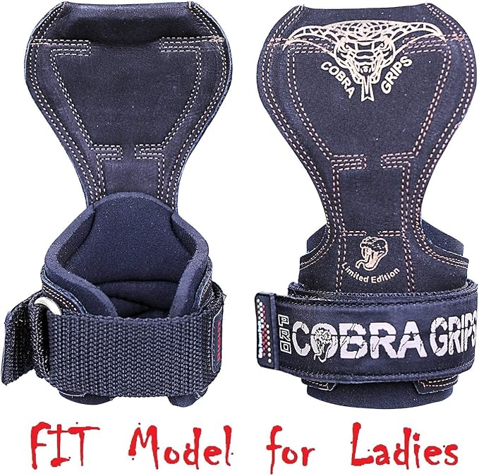 Cobra Grips PRO Weight Lifting Gloves Heavy Duty Straps Alternative with Power Lifting Hooks Padded Wrist Support for Deadlifts & Bodybuilding