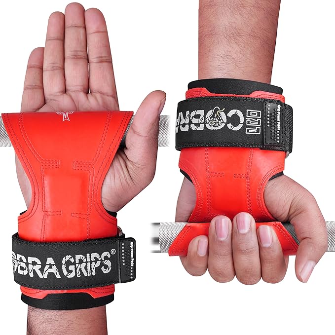 Cobra Grips PRO Weight Lifting Gloves Heavy Duty Straps Alternative with Power Lifting Hooks Padded Wrist Support for Deadlifts & Bodybuilding