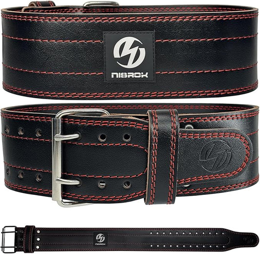 Genuine Leather Weightlifting Belt (6mm Thick) – Unisex Exercise Belt for Strength Training, Weight Lifting, Squats, with Waist Support | Adjustable Design, Suitable for Various Workouts