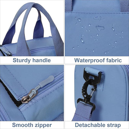 Mini Small Crossbody Bag Gym Bag for Women Men, Cute Small Duffle Bag Aesthetic Sports Handbag, Waterproof Gym Tote Bag Portable Fitness Shoulder Bag for Sports Travel (Blue-b)