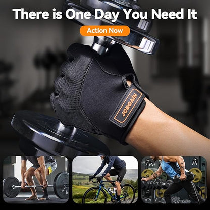 Workout Gloves for Women and Men, Breathable Weight Lifting Gloves, Grip & Shock Absorption, Full Palm Protection, for Gym Exercise, Fitness, Training & Cycling