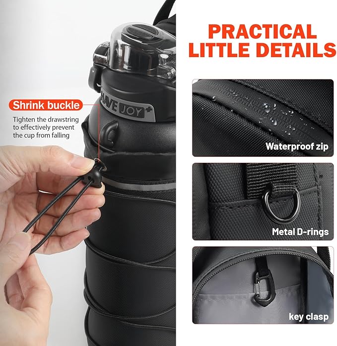Magnetic Gym Bag, Super Strong Magnetic Gym Water Bottle Bag with 4KG Weight Capacity, Sports Water Bottle Holder for Men & Women,Small Fitness Pouch, Crossbody Bag for Workouts, Trave, Gym Accessory