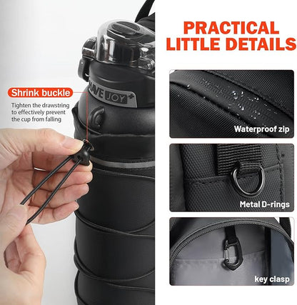 Magnetic Gym Bag, Super Strong Magnetic Gym Water Bottle Bag with 4KG Weight Capacity, Sports Water Bottle Holder for Men & Women,Small Fitness Pouch, Crossbody Bag for Workouts, Trave, Gym Accessory