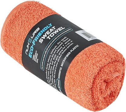 NUKURA 12’’x 40’’ Ultra Soft Workout Towel 1 Piece, High Absorbent 100% Cotton Towels, 450 GSM, Bulk Orders, Orange Color, Running, Sweat, Yoga, Neck Wrap, Workout Towels