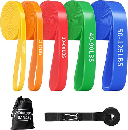 Resistance Bands, Pull Up Bands, Pull Up Assistance Bands Set for Men & Women, Exercise Workout Bands for Working Out, Body Stretching, Physical Therapy, Muscle Training