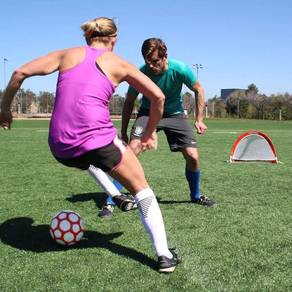 GoSports Portable Pop-Up Soccer Goals for Backyard - Kids & Adults - Set of Two Nets with Agility Training Cones and Carrying Case