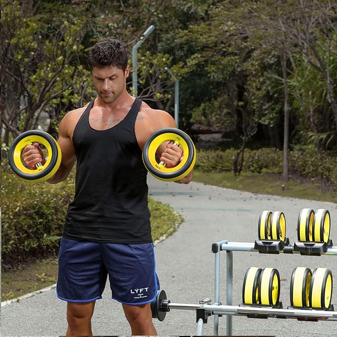 Dumbbell Weight Plates –Dual Purpose Ergonomic Fitness Equipment, Multifunctional Design for Strength Training, Full Body Workouts and Home Gym