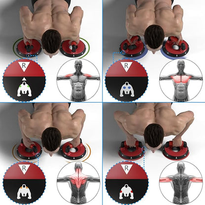 READAEER Push Up Bars, Rotating Handle Design with Bearings for Smooth, Effortless for a Wider Range of Motion, Handle Rotation, Wide Grips with Non-Slip Rubber Pads for Comfort Exercise