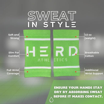 Cotton Wrist Sweatbands – Absorbent, Stretchable Bands for Men & Women – Sweat-Wicking, Anti-Chafing Support for Weightlifting, Cross Training, WODs, Tennis, Running & Fitness