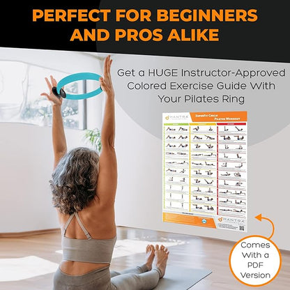 MANTRA SPORTS Pilates Ring Circle, Magic Circle Pilates Ring, Inner Thigh Exercise Equipment, Fitness Rings for Women, Thigh Master Inner Thigh Exerciser, Yoga Ring Pilates Equipment for Home Workouts