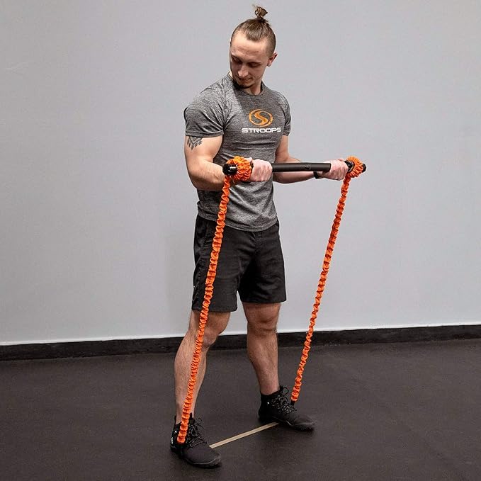 Stroops Slastix Dual Resistance Bands Training Kit - Complete Resistance Band Set for Strength, Mobility & Full-Body Workout | 90 System Spine Strap