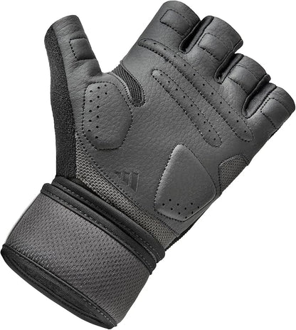 Adidas Wrist Wrap Training & Weightlifting Gloves, Fingerless Workout Gloves