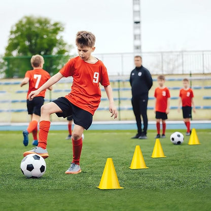 36pcs Cones 7 Inch Soccer Cones and Plastic Traffic Cones, Durable Cones for Sports Training, Ideal for Soccer, Basketball, Football, Skating, and Agility Drills Practice