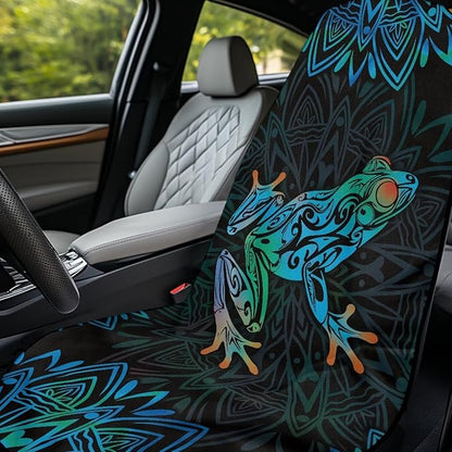 Bulopur Frog Sweat Towel Car Seat Cover Boho Mandala Post-Work Running Athletic Beach Towel Machine Washable Lightweight Breathable Floral Car Interior Accessories