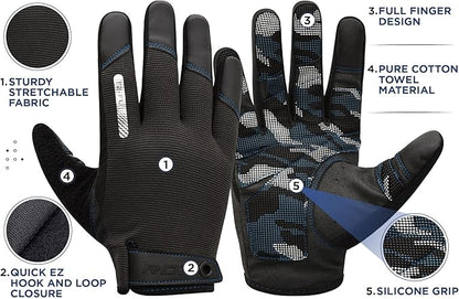 RDX Weight Lifting Gloves with Wrist Support -Touch Screen Full Finger Gym Workout, Breathable Anti Slip Padded Grip, Men Women Fitness Training, Powerlifting Bodybuilding HIIT Exercise Weightlifting