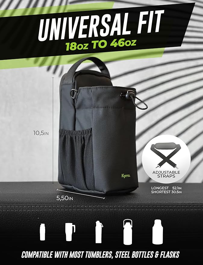 kyrra. Magnetic Gym Bag with Water Bottle Holder Compact Crossbody Bag with Magnetic Attachment and Reusable Gym Pouch Small Gym Water Bottle Bag for Men and Women
