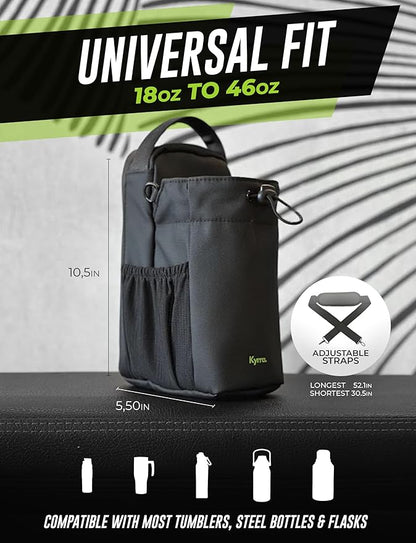 kyrra. Magnetic Gym Bag with Water Bottle Holder Compact Crossbody Bag with Magnetic Attachment and Reusable Gym Pouch Small Gym Water Bottle Bag for Men and Women