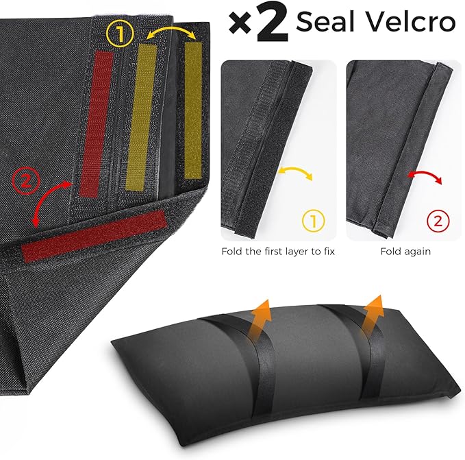 300 LBS Umbrella Base Weights Sandbags, 6 Packs Sand Bags for Weight, Weatherproof Fillable Heavy Duty Weight Sandbag for Outdoor Furniture Backyard Umbrella Garden Trampoline Poolside Accessories