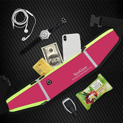 Fanny Packs, Running Belt Pack, Waist Pack Bag for Men and Women, Lightweight Runners Water Bottle Belt Bag, Phone Holder Money Belt for Traveling Hiking Cycling Walking
