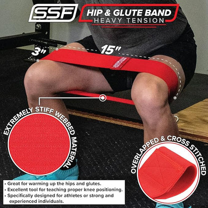 Serious Steel Fitness Hip and Glute Activation Band | Squat & Deadlift Warm-up Band for HIPS and Glutes