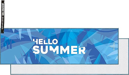 Premium Microfiber Sports Towel: Design for Gym, Fitness, Sports, Running, Outdoor, Yoga, Competitions-Lightweight, High Absorbency, Soft Skin-Friendly, Non-Fading, Breathable Fabric (BLUE HS)