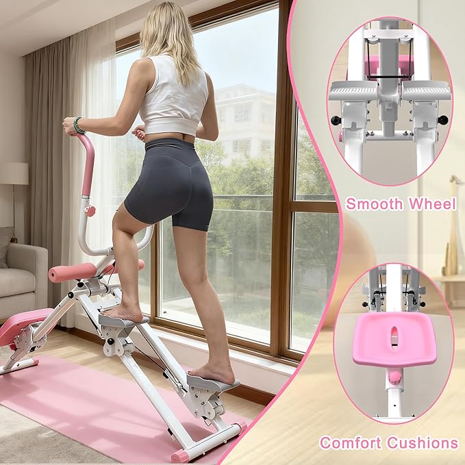 2-in-1 Stair Stepper and Ab Trainer Machine, Multi-Function Full Body Exercise Equipment for Home Gym