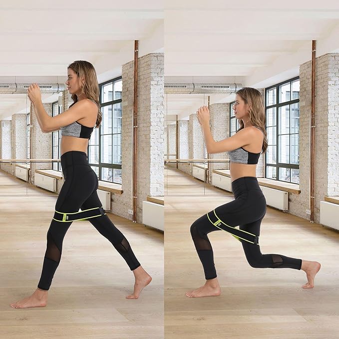 KYLIN SPORT Fabric Loop Resistance Band Non-Slip Workout Bands Hip Bands Hip Booty Exercise Resistance Band Workout Loop Bands for Legs and Butt, Activate Glutes and Thigh (Set of 3)