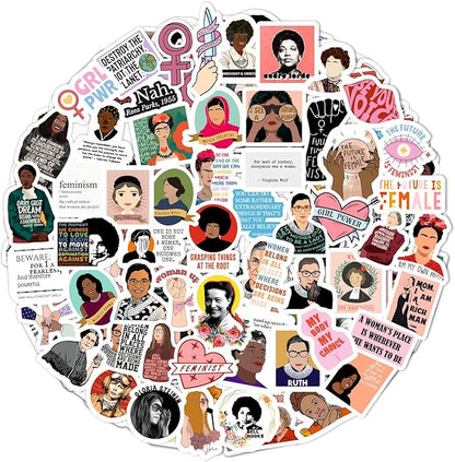 BulbaCraft Feminist Stickers for Water Bottle and Laptop - Feminism Party Supplies & Decorations, Female Empowerment & Equality Stickers, Girl Power Waterproof Vinyl Decals, Gifts for Women & Men