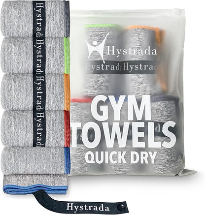 Microfiber Quick-Dry Workout Towels for Men & Women – Ultra Absorbent Gym Sweat, Sports & Tennis Towels for Fitness, Travel, Camping & Workout – 5-Pack, 16x30.5 Inch