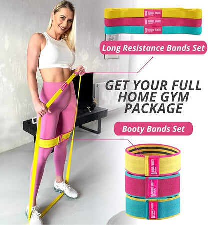 PeoBeo 3 Pack, Get Sexy and Slimmer with Non Slippery Fabric Resistance Booty Bands with Full Training Video, Ideal for Strength Building, Pilates, Rehab, Fitness, Pickleball Warm Up and Home Workout