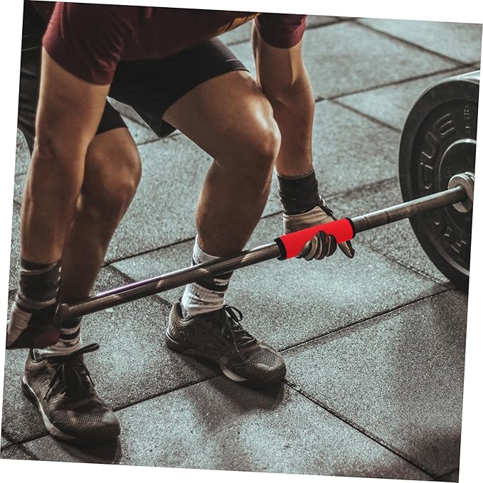 2Pcs Portable Barbell Pad Non Slip Protective Cushion for Deadlift Squats Hip Thrusts Polyester Cover with Convenient Fixation for Standard Bars Exercise Gear Accessory
