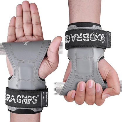 Cobra Grips PRO Weight Lifting Gloves Heavy Duty Straps Alternative with Power Lifting Hooks Padded Wrist Support for Deadlifts & Bodybuilding