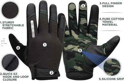 RDX Weight Lifting Gloves with Wrist Support -Touch Screen Full Finger Gym Workout, Breathable Anti Slip Padded Grip, Men Women Fitness Training, Powerlifting Bodybuilding HIIT Exercise Weightlifting