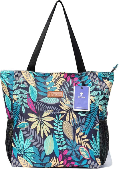 Original Floral Water Resistant Large Tote Bag Shoulder Bag for Gym Beach Travel Daily Bags Upgraded