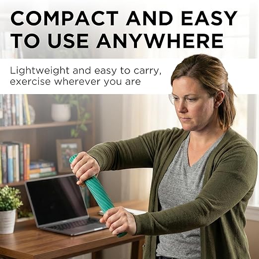 THERABAND FlexBar, 2 Pack, Red, Green, Therapy Twist Bar, Hand & Wrist Strength, Tennis & Golfer's Elbow, Tendonitis, Rehab Tool for Resistance Exercise, Grip Training, Relief & Recovery