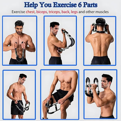 Twister Arm Trainer, Adjustable Resistance Levels Chest Workout Equipment for Men & Women, Portable Detachable Upper Body Fitness Machine for Home & Gym