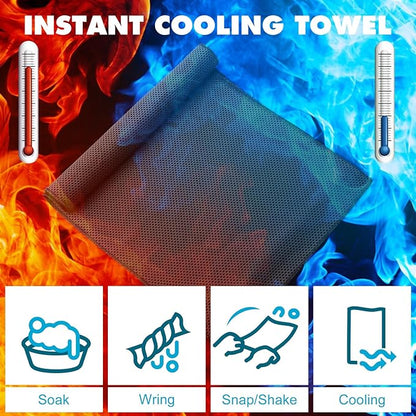 Honoson 20 Packs Cooling Towel, 43" x 16" Ice Towel for Neck and Face Microfiber Breathable Sport Sweat Rag for Gym, Yoga, Travel, Camping, Running, Fitness, Workout & More Activities