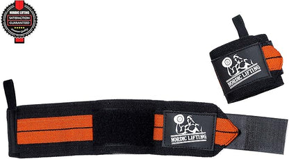 Nordic Lifting Wrist Wraps (2 Pairs) – Lifting Wrist Wraps with Thumb Loop for Weightlifting, Powerlifting & CrossFit – Durable Wrist Support Straps for Men & Women – Gym Essentials for Heavy Lifts