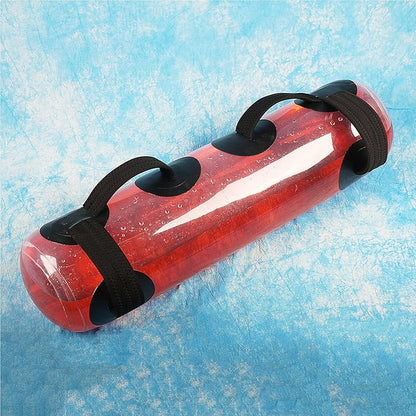 Water Aqua Bag Weight Training for Fitness Workout Building Core Full Body with Instability PVC Handles Includes Air Pump