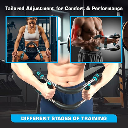 Twister Arm Trainer – Adjustable Chest Expander & Upper Body Workout Bar for Men & Women – Heavy Duty Strength Training Tool for Home Fitness, Muscle Toning & Endurance