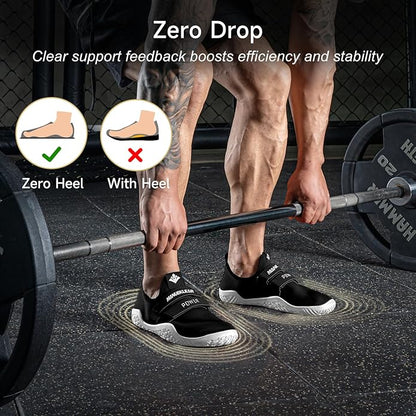 MANUEKLEAR Deadlift Shoes - Weight Lifting Shoes for Men Women - Weightlifting Squat Shoes Fitness Cross-Trainer Barefoot Gym Training Sneakers