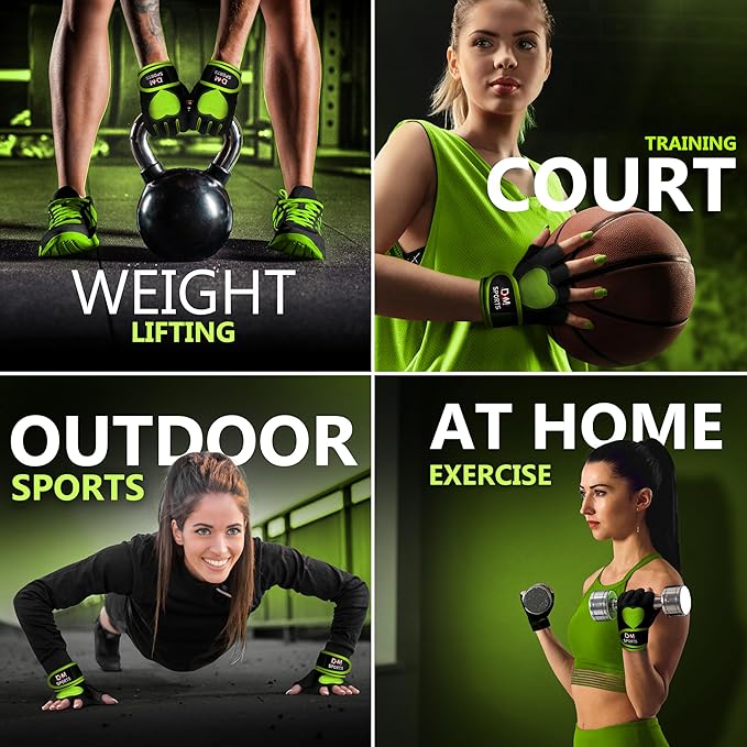 DXM SPORTS Workout Gloves for Women with Wrist Support - Weight Lifting Gloves for Gym, Cycling, Training - Exercise Gloves for Women