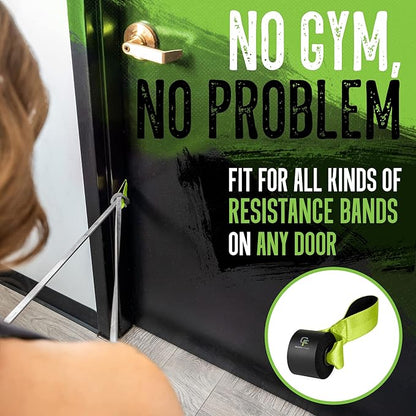 Gradient Fitness Door Anchor for Resistance Bands | Heavy Duty Resistance Band Door Anchors for Stretching Straps, Physical Therapy Exercises & Closed Loop Bands. Door Anchor for Home Gym Workout