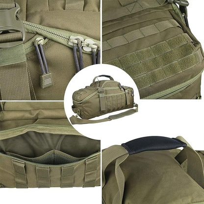 Travel Duffle Bag Backpack for Men - Large Tactical Bags Weekender Gym Bag for Overnight Traveling Military Workout Deployment Sports (Green, 80L)