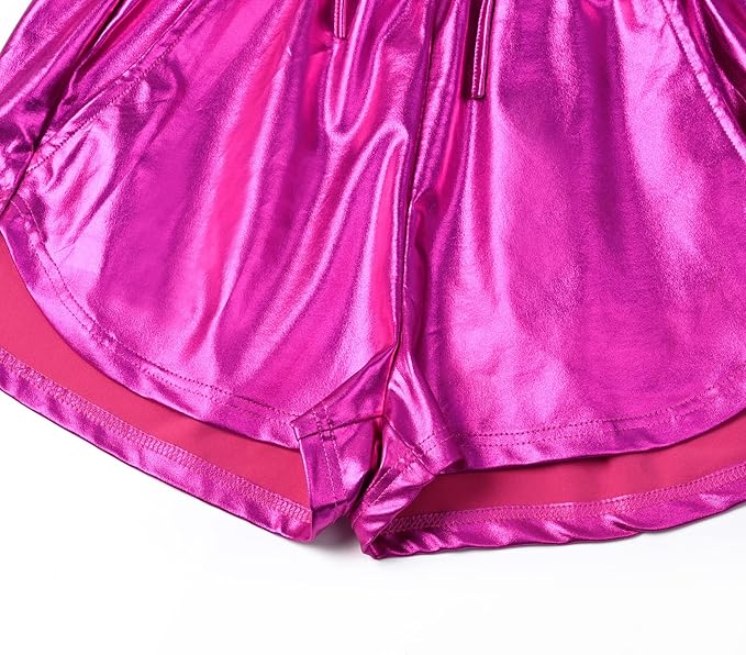Perfashion Women's Metallic Shorts Summer Sparkly Hot Outfit Shiny Short Pants