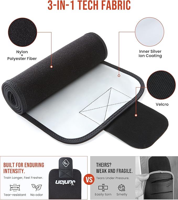 Junlan Waist Trainer for Men and Women - Sweat Band for Stomach Working Out