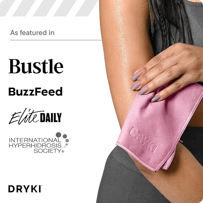 Sweat Absorbing Handkerchiefs - The Original Pocket-Sized Sweat Towels - Quick-Dry Microfiber Sweat Rags for Face, Hands, & Body - Men & Women - Gym, Sports, and Work (Pink: 5 Pack)