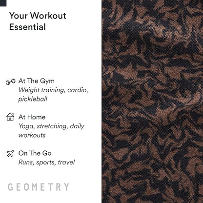 GEOMETRY Double-Sided Gym Towel for Working Out - Compact & Quick Dry, Super Absorbent Microfiber Sweat Towel - Premium Microfiber for Gym - Zig, 16" x 30", 1 Piece
