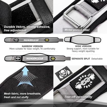 Weight Lifting Belt, Lifting Belts for Women Men,MANUEKLEAR Weightlifting Belt Quick Locking Back Support for Bodybuilding, Fitness, Powerlifting, Cross Training, Squats, Workout, Exercise